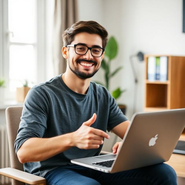 Student joining a video class